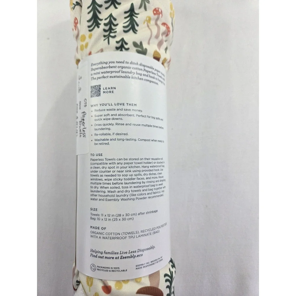Esembly PAPERLESS Paper Towels with Laundry Bag 12 Cotton Towels (Listing 2)